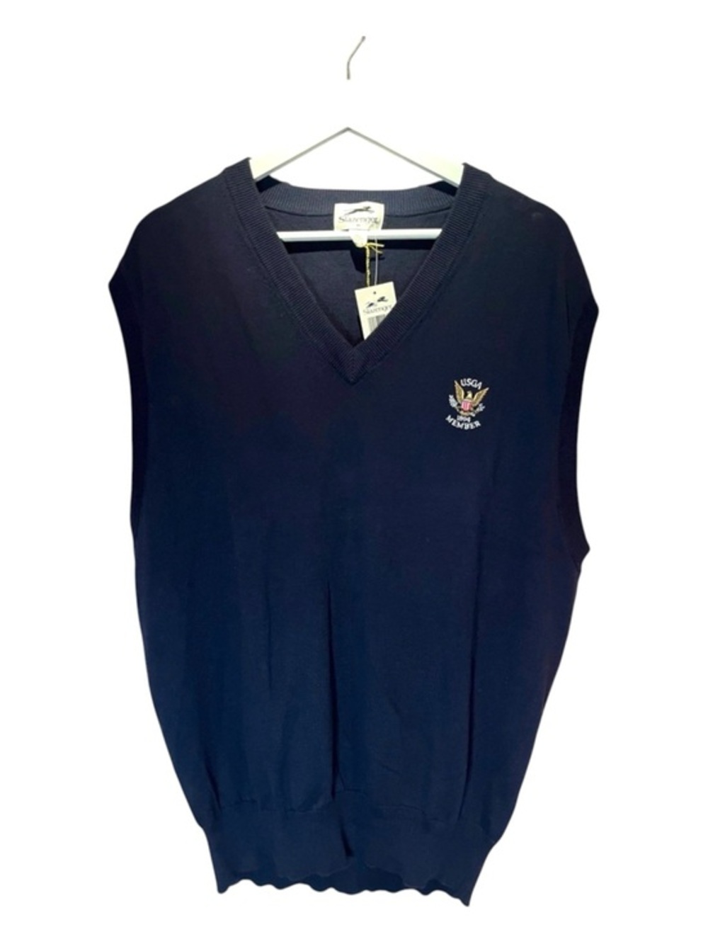 New Slazenger Men’s USGA Member Exclusive V Neck Golf Sweater Navy Size XL NWT